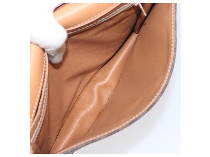 Céline Borsa a spalla in tela Macadam CELINE in pelle PVC marrone oro Auth BD908 D'oro - vista 11