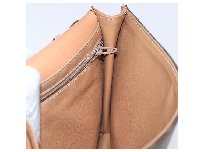 Céline Borsa a spalla in tela Macadam CELINE in pelle PVC marrone oro Auth BD908 D'oro - vista 19