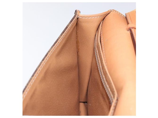 Céline Borsa a spalla in tela Macadam CELINE in pelle PVC marrone oro Auth BD908 D'oro - vista 20