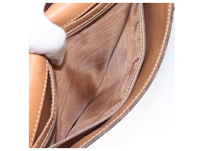Céline Borsa a spalla in tela Macadam CELINE in pelle PVC marrone oro Auth BD908 D'oro - vista 22