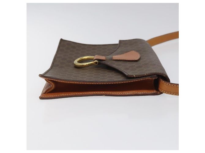 Céline Borsa a spalla in tela Macadam CELINE in pelle PVC marrone oro Auth BD908 D'oro - vista 3