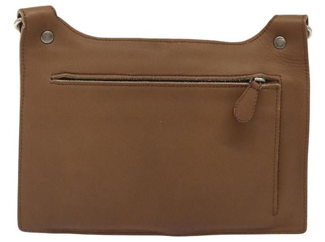 Autre Marque Borsa a vita in pelle marrone Bottega Veneta Auth hk2178 - vista 2