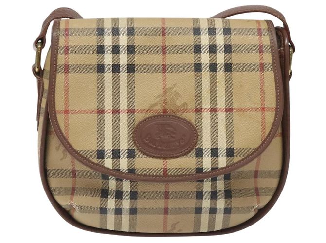 Autre Marque Borsa a spalla Burberrys Nova Check PVC Beige Oro Auth JB025 D'oro - vista 13