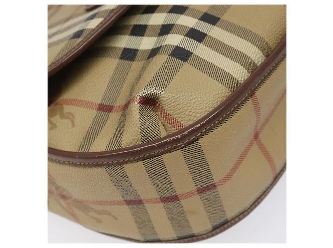 Autre Marque Borsa a spalla Burberrys Nova Check PVC Beige Oro Auth JB025 D'oro - vista 14