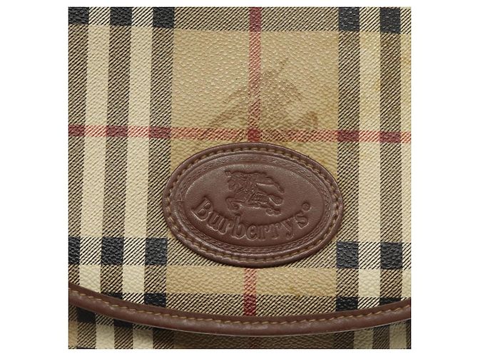 Autre Marque Borsa a spalla Burberrys Nova Check PVC Beige Oro Auth JB025 D'oro - vista 17