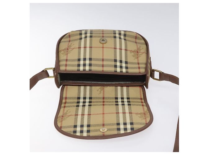 Autre Marque Borsa a spalla Burberrys Nova Check PVC Beige Oro Auth JB025 D'oro - vista 18