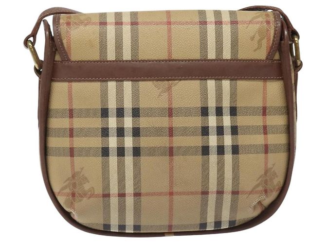 Autre Marque Borsa a spalla Burberrys Nova Check PVC Beige Oro Auth JB025 D'oro - vista 2