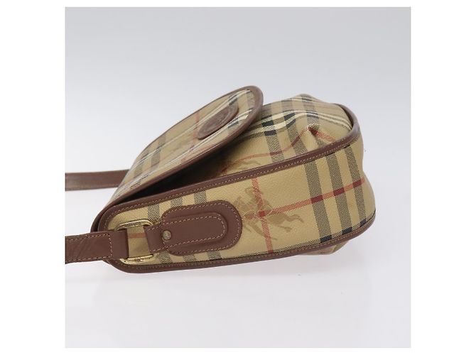 Autre Marque Borsa a spalla Burberrys Nova Check PVC Beige Oro Auth JB025 D'oro - vista 4