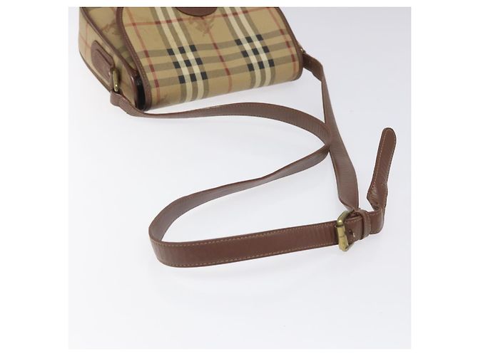Autre Marque Borsa a spalla Burberrys Nova Check PVC Beige Oro Auth JB025 D'oro - vista 7