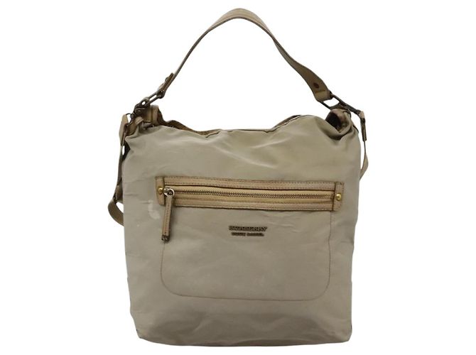 Borsa a spalla Burberry Blue Label in nylon 2 vie beige Auth ti2857 - vista 13