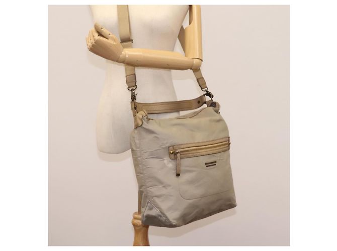 Borsa a spalla Burberry Blue Label in nylon 2 vie beige Auth ti2857 - vista 26
