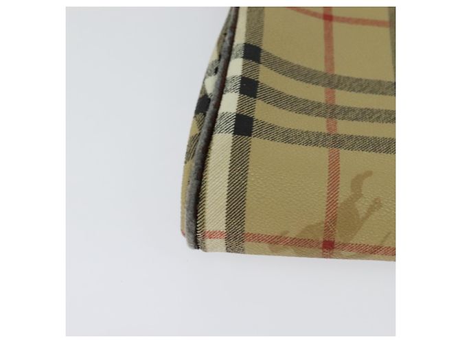 Autre Marque Borsa a spalla Burberrys Nova Check PVC Beige Marrone oro Auth bs23485 D'oro - vista 15
