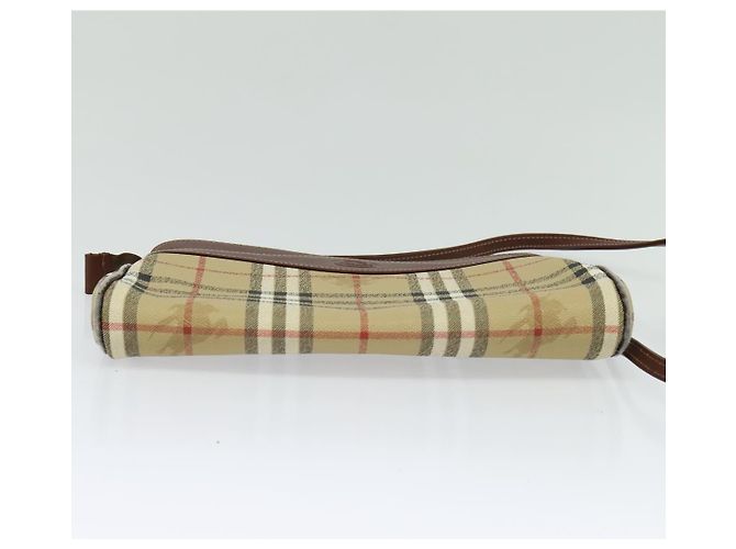 Autre Marque Borsa a spalla Burberrys Nova Check PVC Beige Marrone oro Auth bs23485 D'oro - vista 5