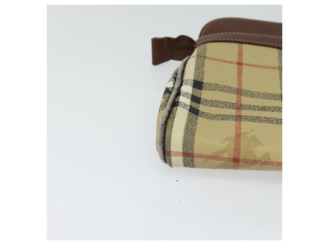 Autre Marque Borsa a spalla Burberrys Nova Check PVC Beige Marrone oro Auth bs23485 D'oro - vista 9