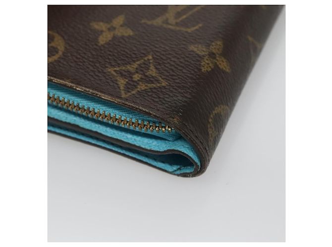 LOUIS VUITTON Monogram Groom Portefeuille Compact Zippé Bleu M60036 LV Auth hk2238 Monogramme - vue 15