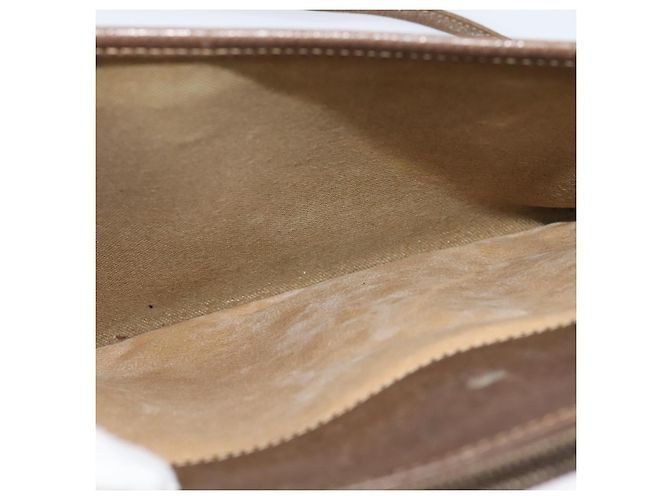 GUCCI GG Supreme Web Sherry Line Borsa PVC Beige Oro 39 02 026 Auth bs23685 D'oro - vista 11