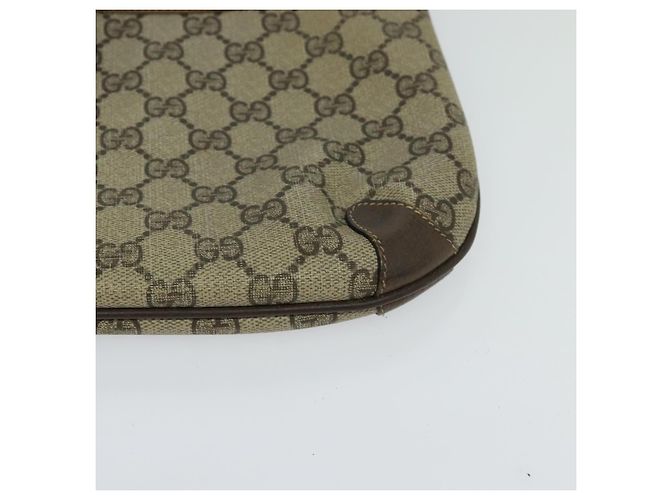 GUCCI GG Supreme Web Sherry Line Borsa PVC Beige Oro 39 02 026 Auth bs23685 D'oro - vista 15