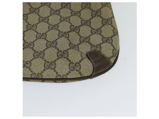 GUCCI GG Supreme Web Sherry Line Borsa PVC Beige Oro 39 02 026 Auth bs23685 D'oro - vista 9