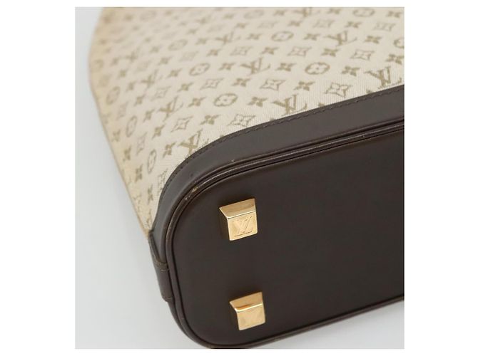 LOUIS VUITTON Monogram Mini Alma Haut Borsa a Mano Khaki M92203 LV Auth ep8029 Cachi - vista 14
