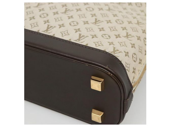 LOUIS VUITTON Monogram Mini Alma Haut Borsa a Mano Khaki M92203 LV Auth ep8029 Cachi - vista 15