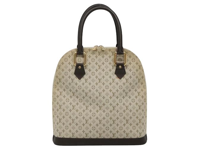 LOUIS VUITTON Monogram Mini Alma Haut Borsa a Mano Khaki M92203 LV Auth ep8029 Cachi - vista 2