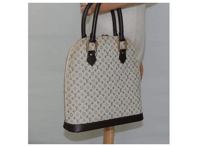 LOUIS VUITTON Monogram Mini Alma Haut Borsa a Mano Khaki M92203 LV Auth ep8029 Cachi - vista 21