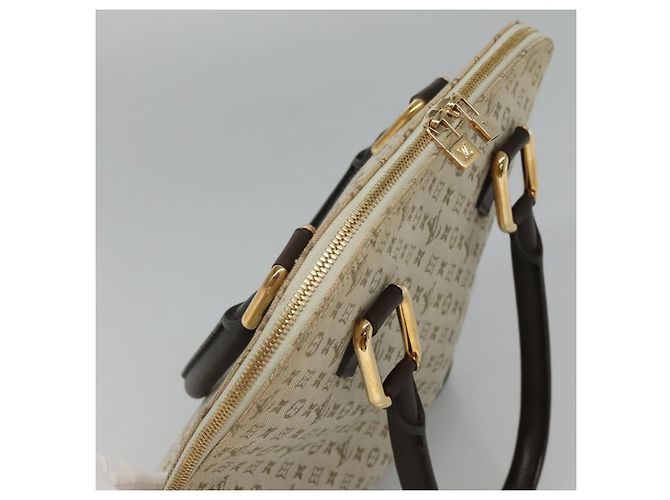 LOUIS VUITTON Monogram Mini Alma Haut Borsa a Mano Khaki M92203 LV Auth ep8029 Cachi - vista 6