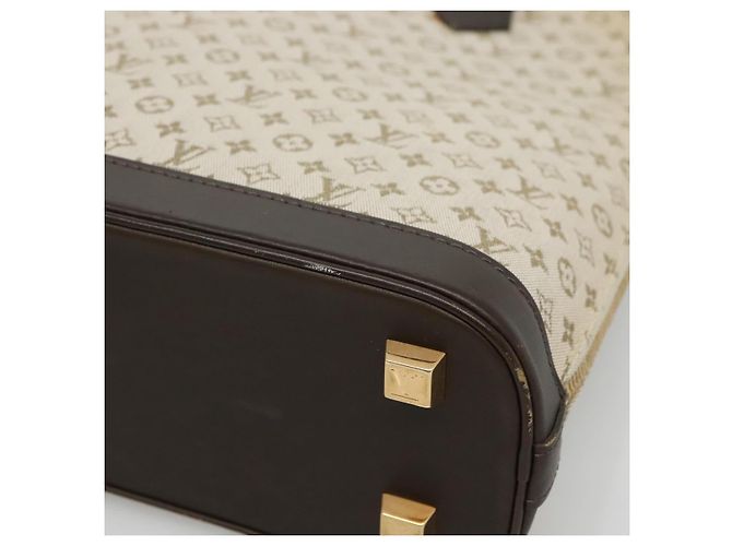LOUIS VUITTON Monogram Mini Alma Haut Borsa a Mano Khaki M92203 LV Auth ep8029 Cachi - vista 9