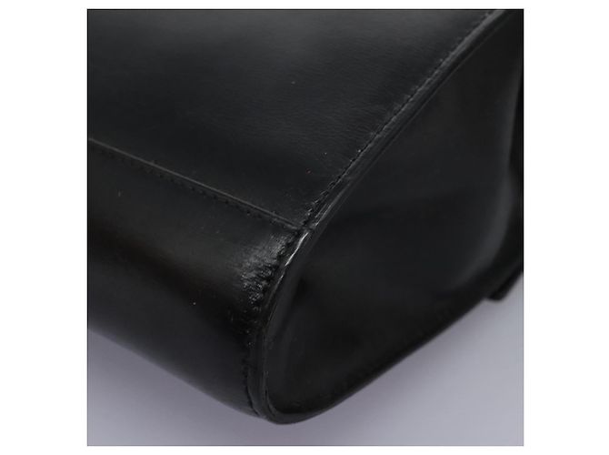 Céline Borsa a spalla in pelle nera e oro CELINE Circle Auth BD909 Nero D'oro - vista 17