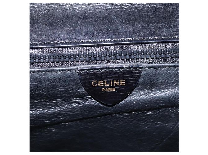 Céline Borsa a spalla in pelle nera e oro CELINE Circle Auth BD909 Nero D'oro - vista 19