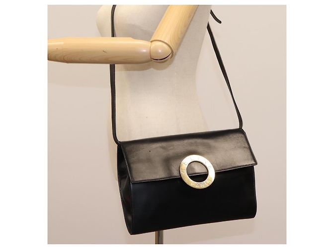 Céline Borsa a spalla in pelle nera e oro CELINE Circle Auth BD909 Nero D'oro - vista 24
