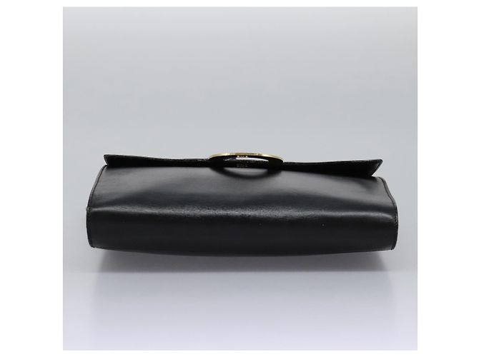Céline Borsa a spalla in pelle nera e oro CELINE Circle Auth BD909 Nero D'oro - vista 5
