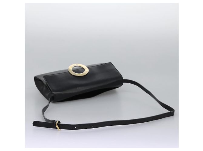 Céline Borsa a spalla in pelle nera e oro CELINE Circle Auth BD909 Nero D'oro - vista 7