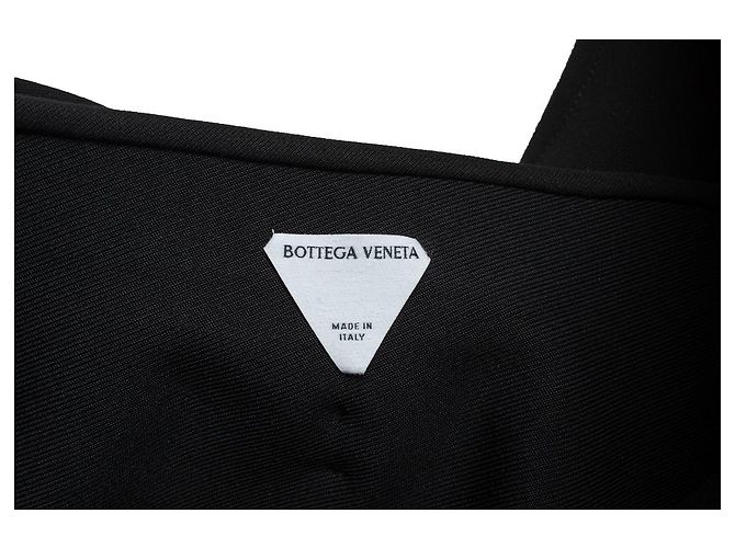 Bottega Veneta, Woll-Bustierkleid mit einem Schulterträger Schwarz - Ansicht 5