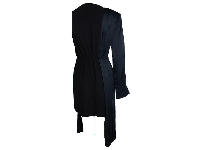 Asymmetrisches Überwurfkleid Elisabetta Franchi Schwarz - Ansicht 3