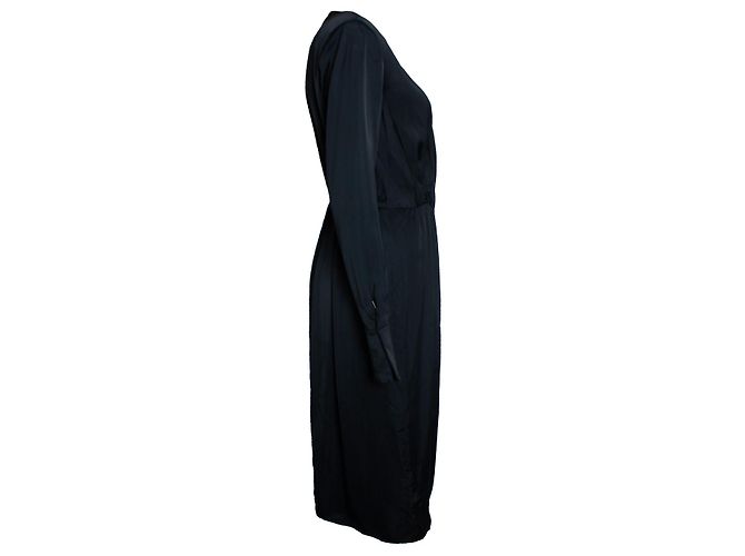 Asymmetrisches Überwurfkleid Elisabetta Franchi Schwarz - Ansicht 4