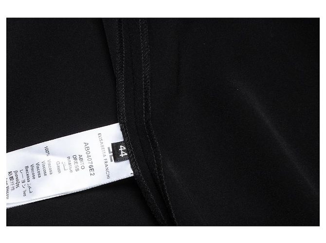 Asymmetrisches Überwurfkleid Elisabetta Franchi Schwarz - Ansicht 5
