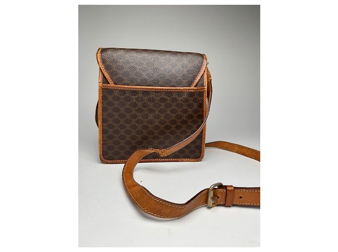 Céline Vintage Celine Paris Triomphe Leder Tasche Braun - Ansicht 11