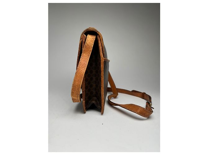 Céline Vintage Celine Paris Triomphe Leder Tasche Braun - Ansicht 12