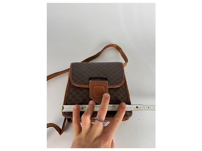 Céline Vintage Celine Paris Triomphe Leder Tasche Braun - Ansicht 16