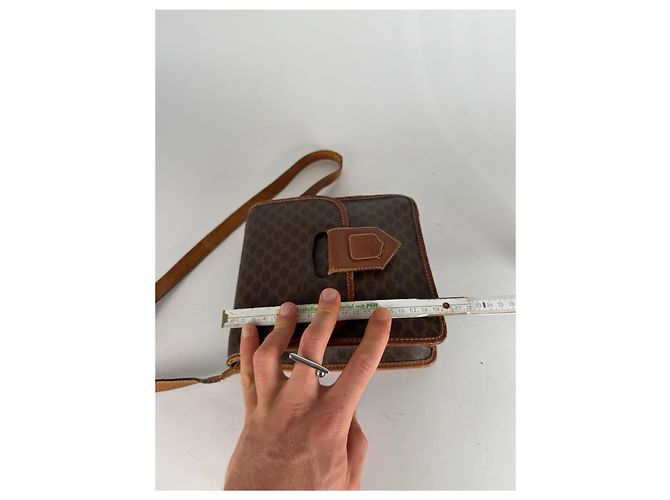Céline Vintage Celine Paris Triomphe Leder Tasche Braun - Ansicht 17
