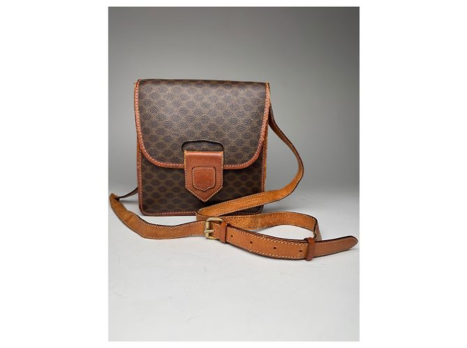 Céline Vintage Celine Paris Triomphe Leder Tasche Braun - Ansicht 2