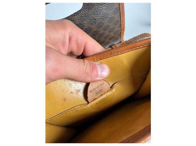 Céline Vintage Celine Paris Triomphe Leder Tasche Braun - Ansicht 3