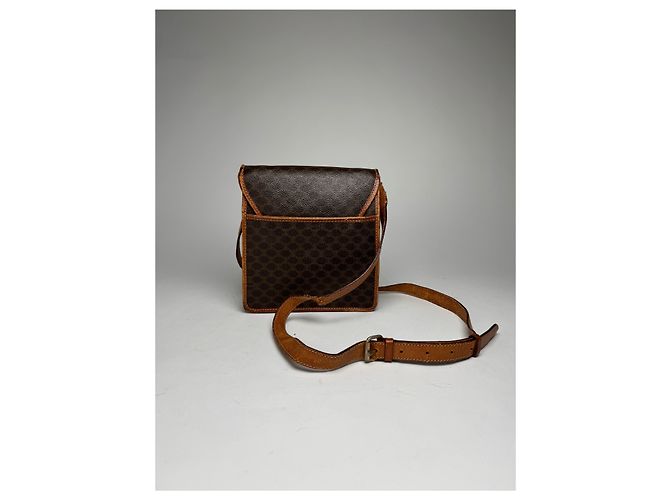 Céline Vintage Celine Paris Triomphe Leder Tasche Braun - Ansicht 4