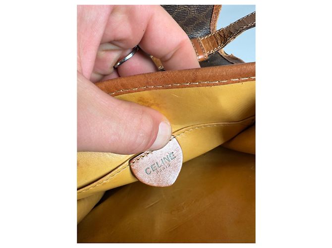 Céline Vintage Celine Paris Triomphe Leder Tasche Braun - Ansicht 8