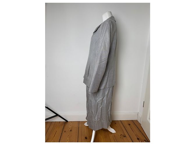 Vintage Givenchy Woll-Doppelset Grau 42/XL - Ansicht 2
