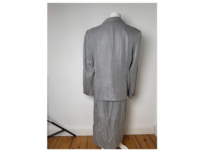 Vintage Givenchy Woll-Doppelset Grau 42/XL - Ansicht 3