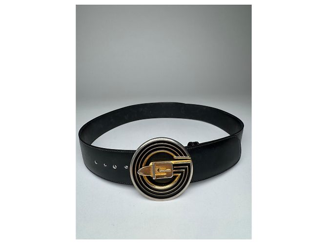 Vintage Gucci Leder Gürtel Schwarz - Ansicht 4