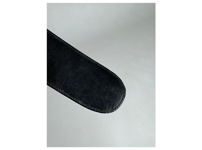 Vintage Gucci Leder Gürtel Schwarz - Ansicht 7