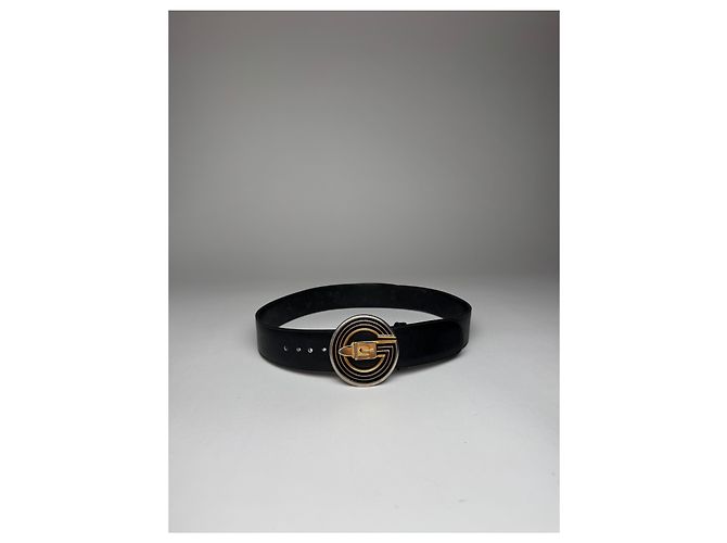 Vintage Gucci Leder Gürtel Schwarz - Ansicht 8